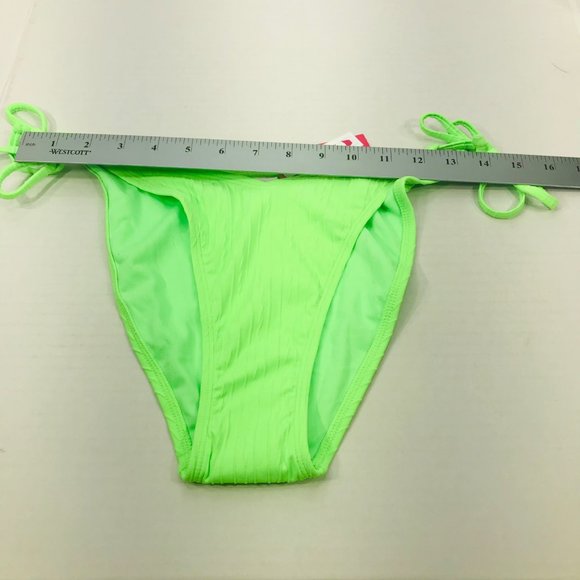 Xhilaration Women's Large 8-10 Textured High Leg V-String Bikini Swim Bottom New - Picture 7 of 9
